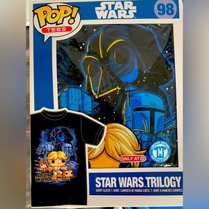 Star Wars Funko T-Shirt. Unisex Medium.  In box!  Brand new!  Luke/Darth Vader